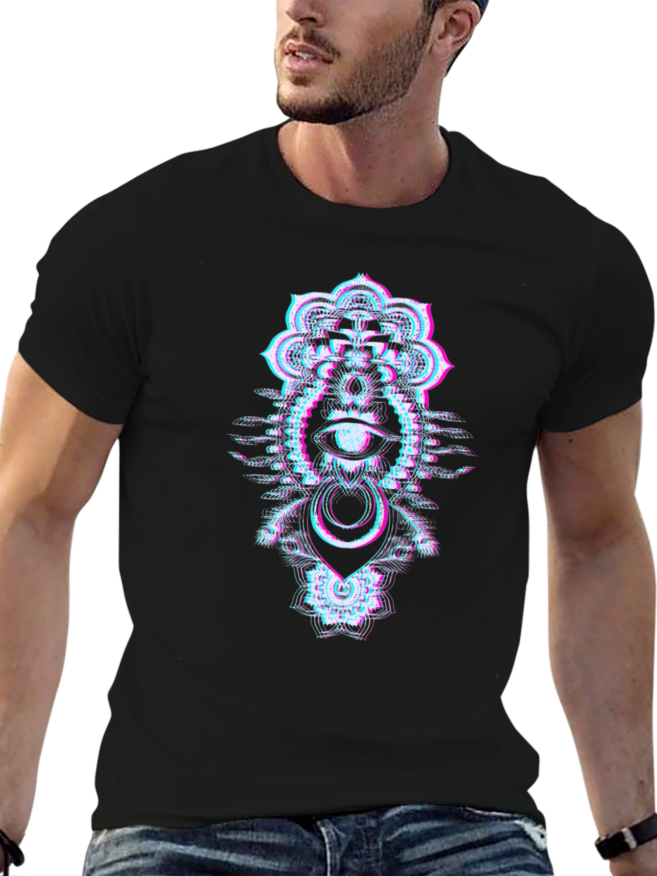 Psychedelic Eye T-Shirt - Glitchcore Style