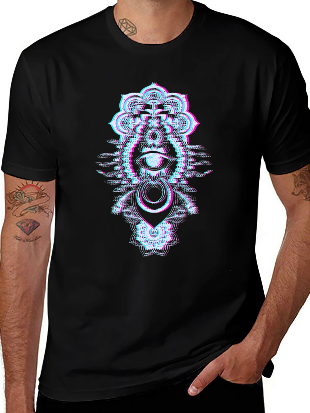 Psychedelic Eye T-Shirt - Glitchcore Style