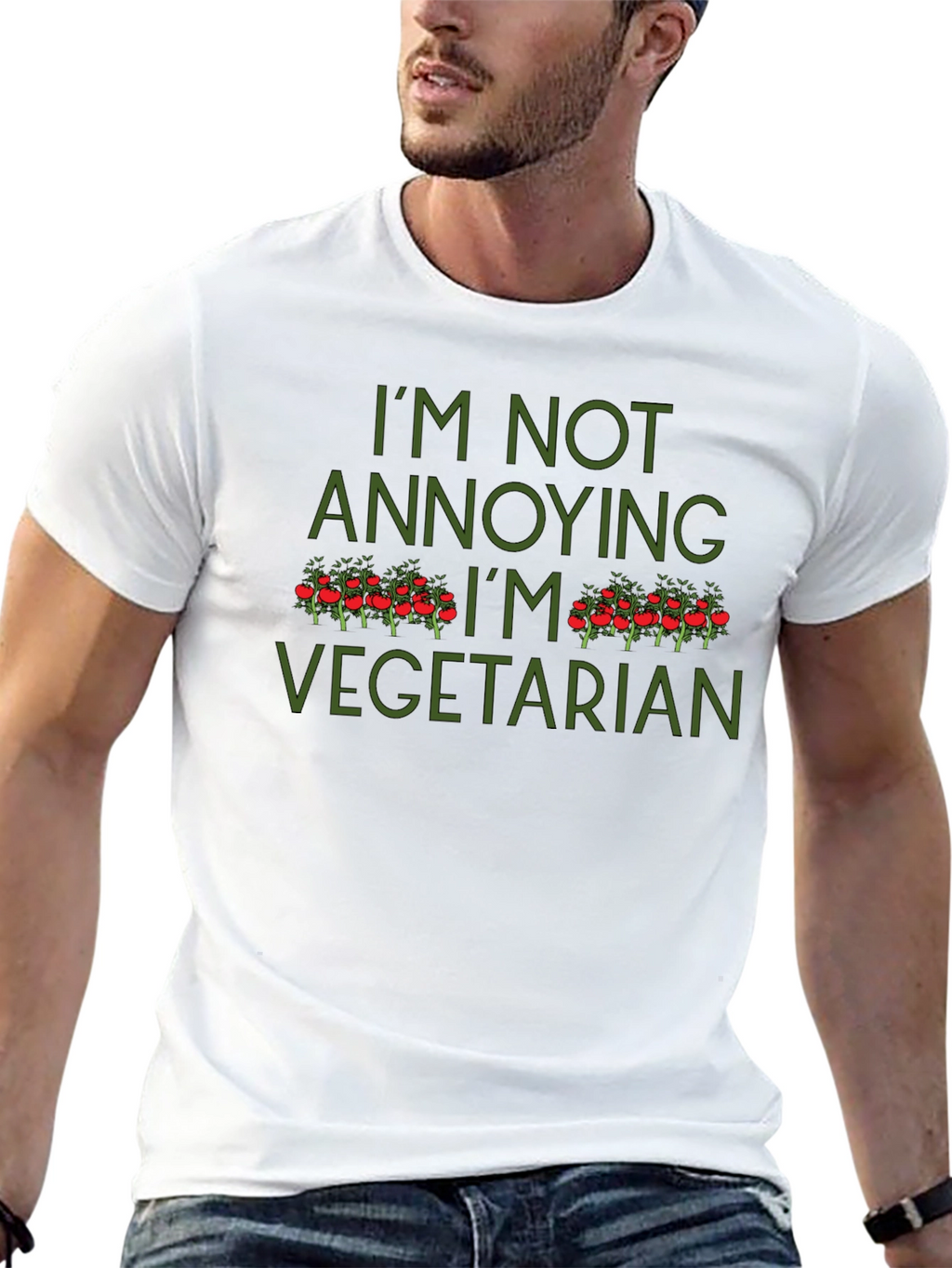 Im Not Annoying Im Vegetarian Graphic Tee