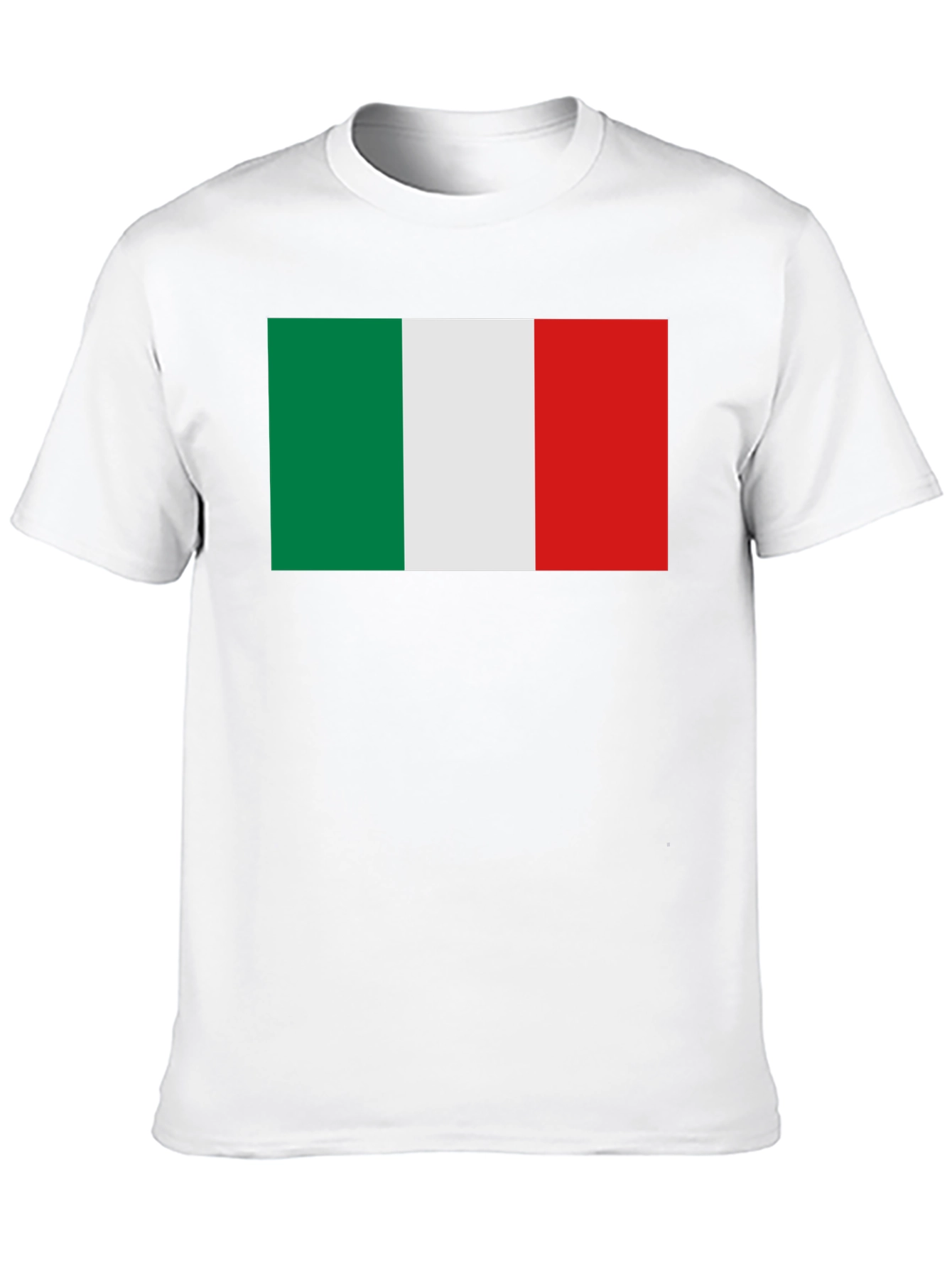 Italian Flag Graphic Tee - Black Crewneck T-Shirt