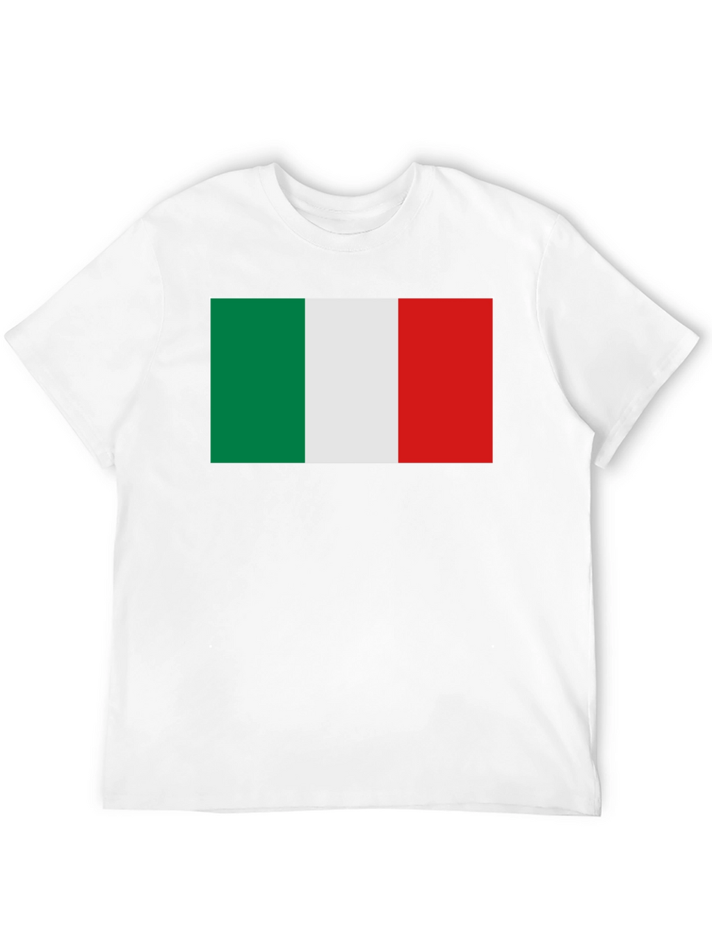 Italian Flag Graphic Tee - Black Crewneck T-Shirt