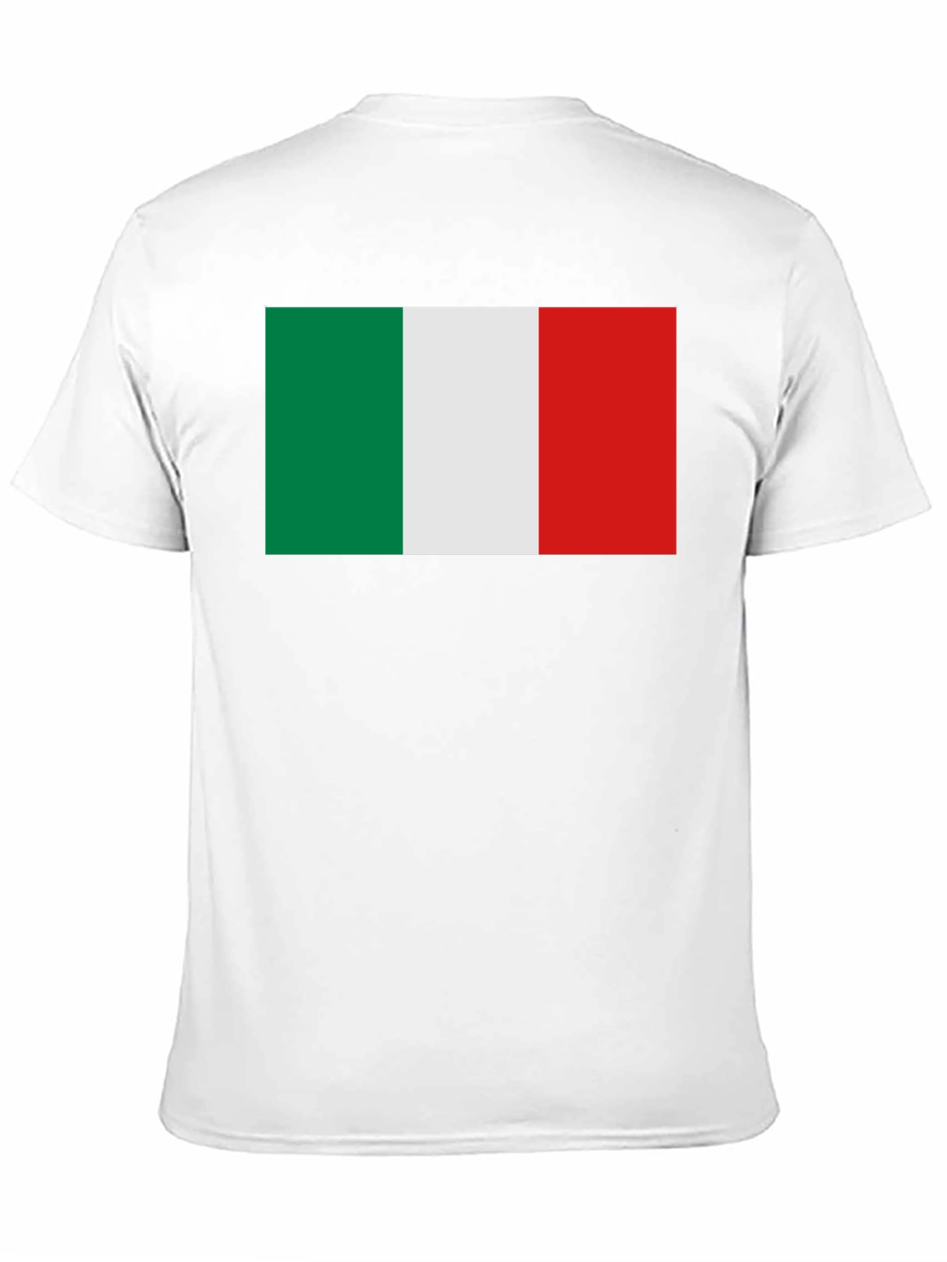 Italian Flag Graphic Tee - Black Crewneck T-Shirt