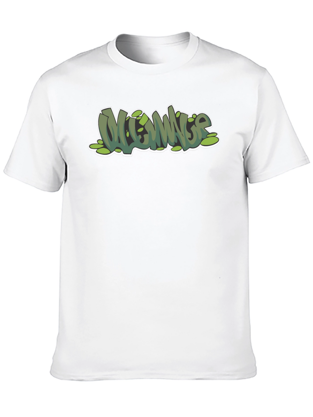 Green Mommage Graphic Black T-Shirt