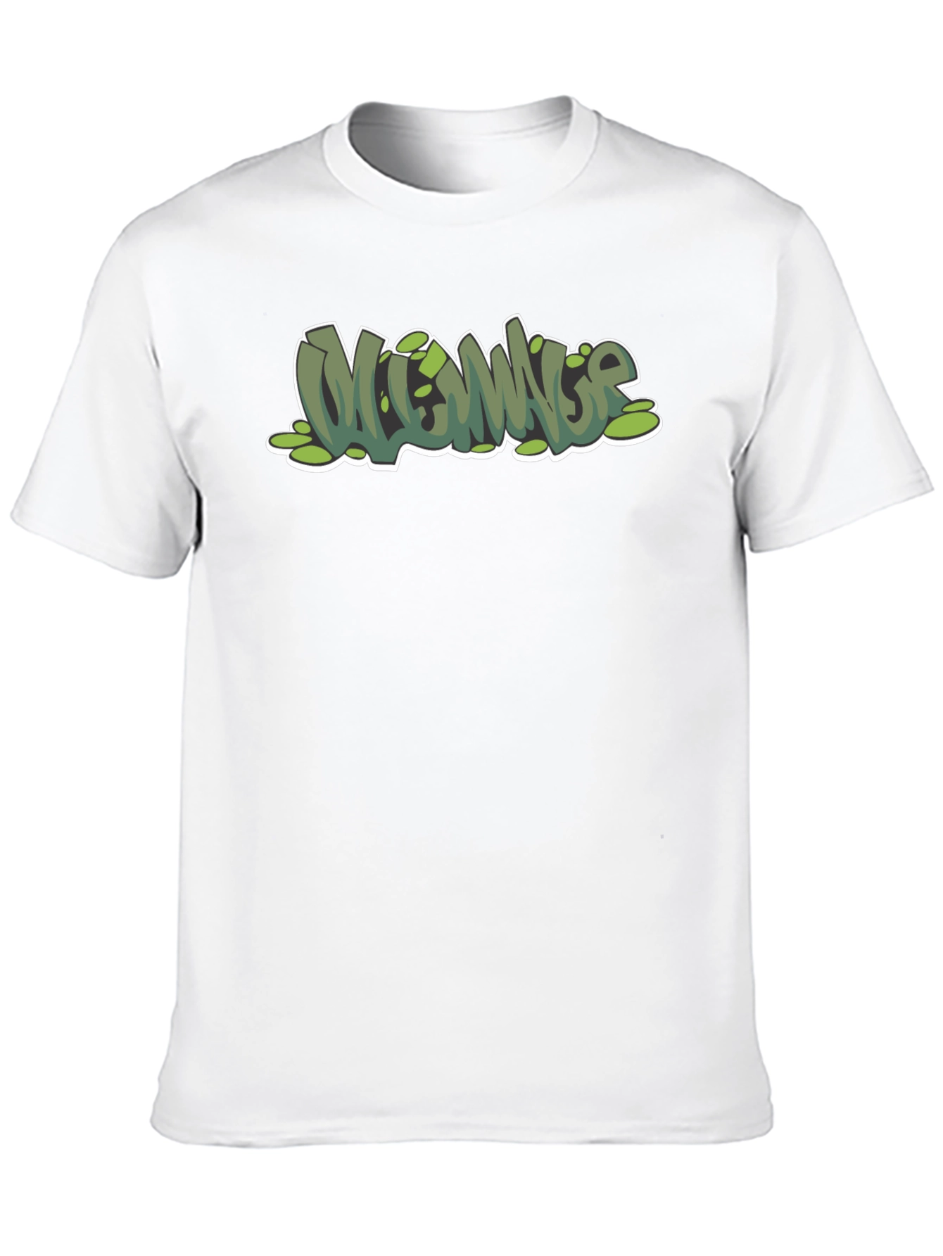 Green Mommage Graphic Black T-Shirt