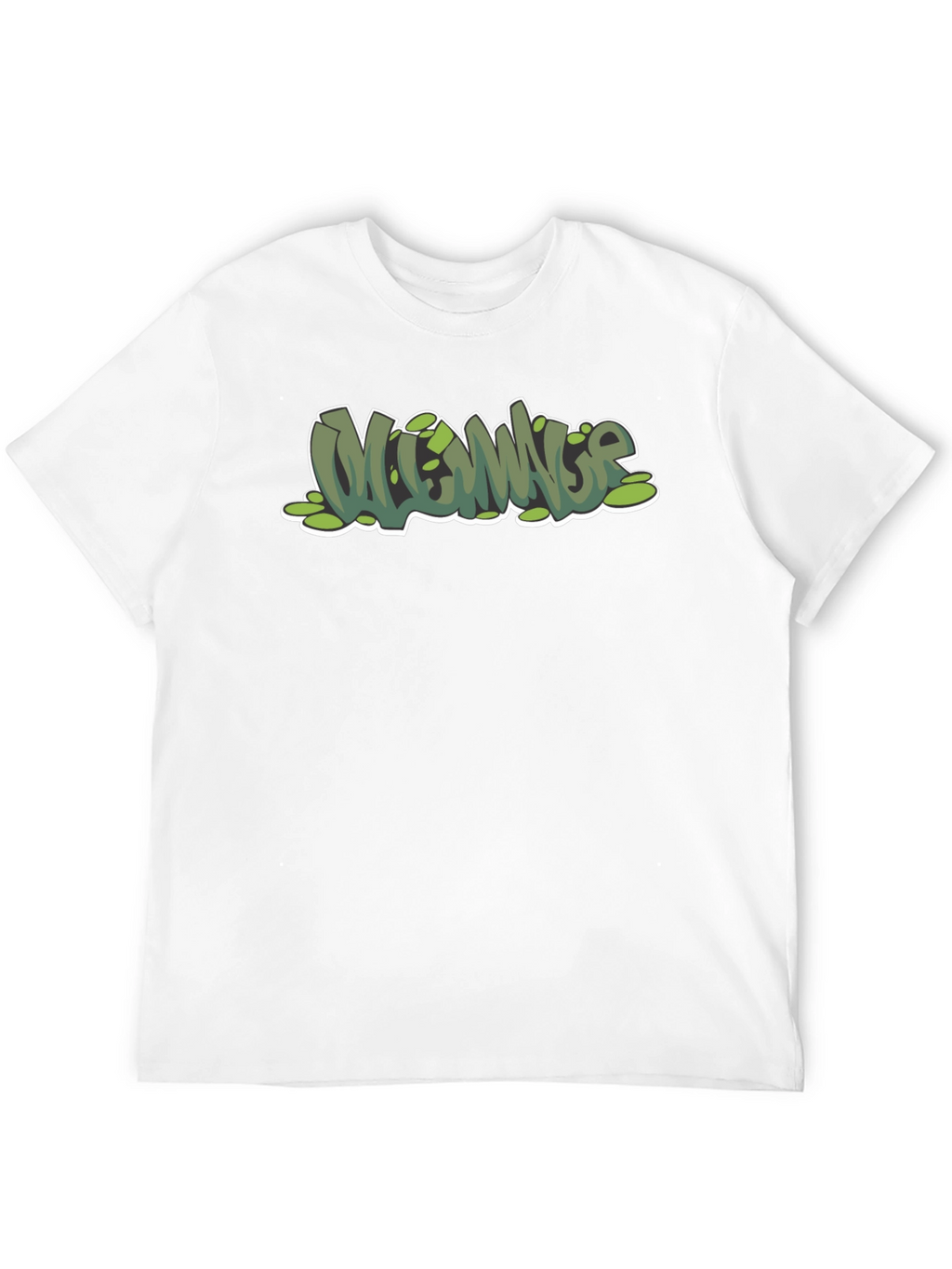 Green Mommage Graphic Black T-Shirt