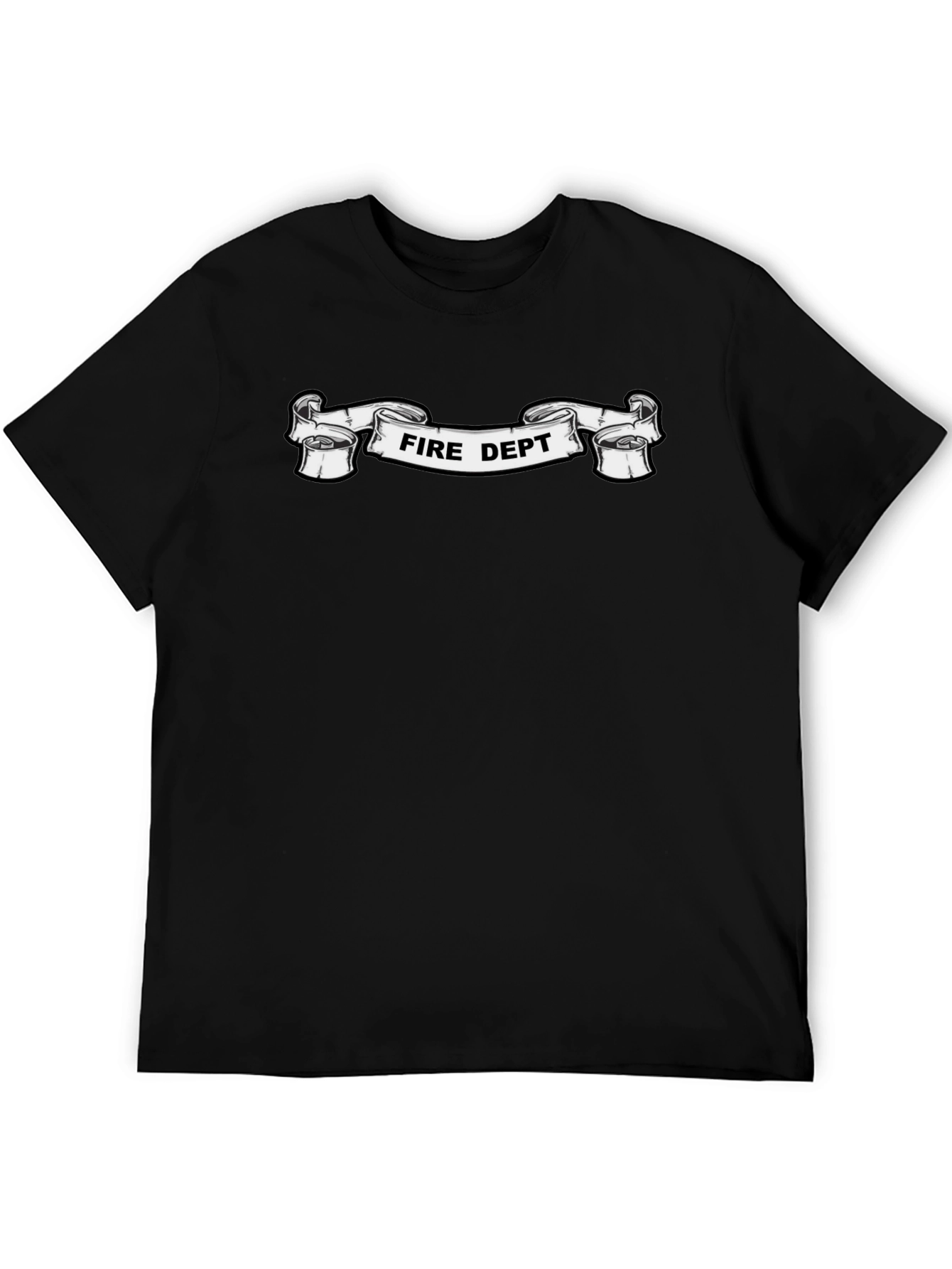 Fire Dept. Graphic Black T-Shirt