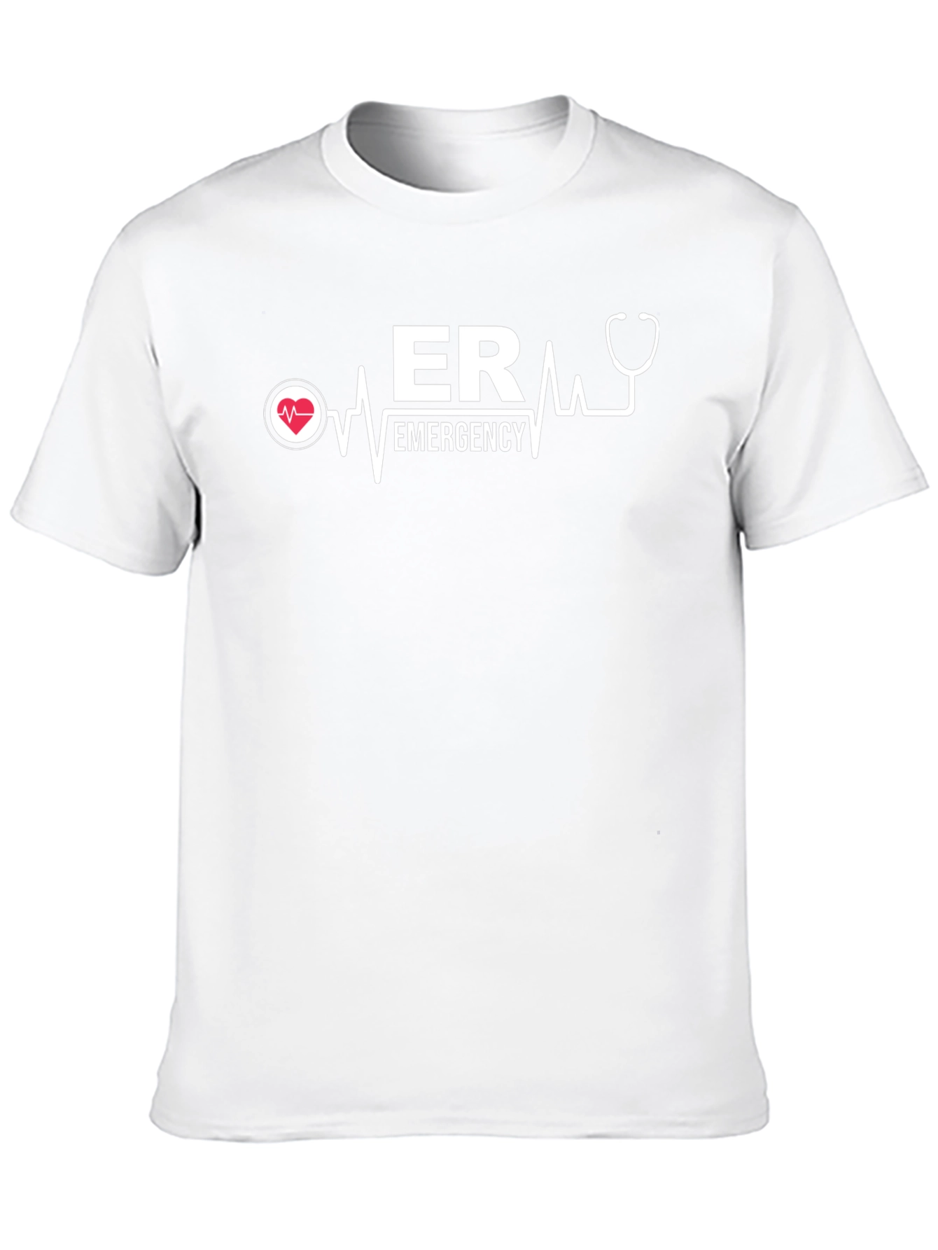 ER Emergency Medical T-Shirt - Heartbeat Design
