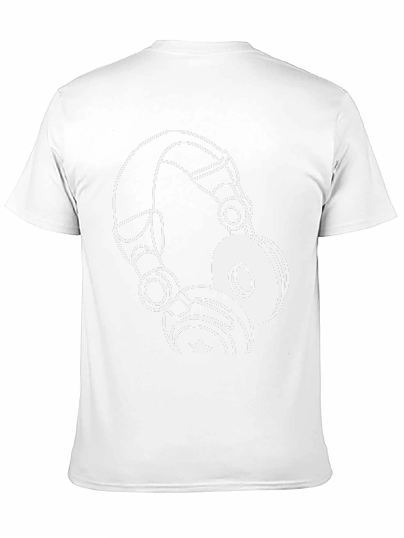 Cool Black T-Shirt with Headphones Graphic