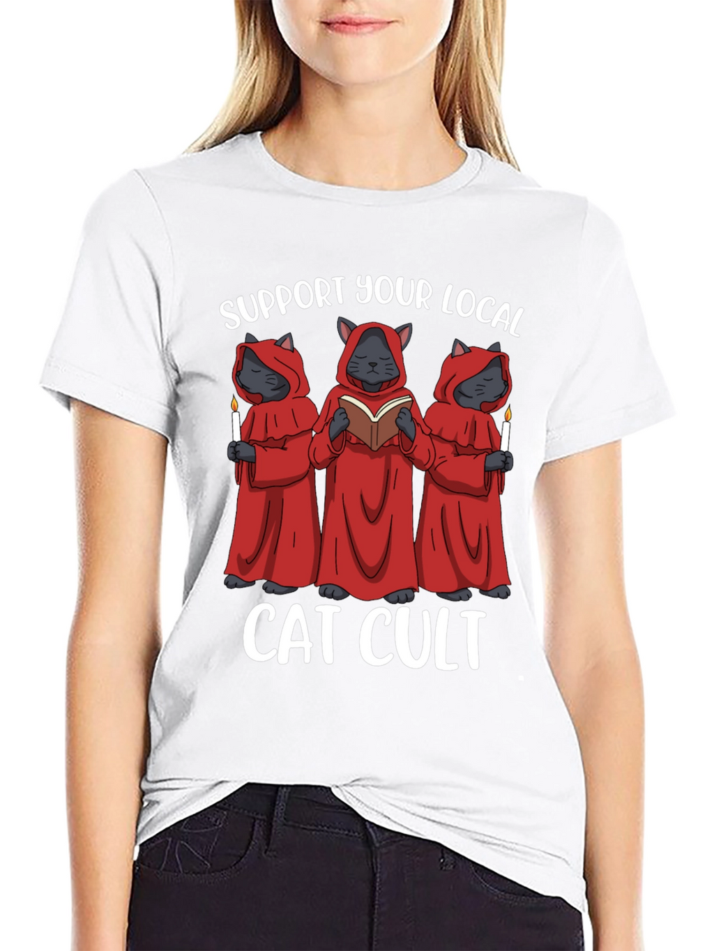 Support Your Local Cat Cult T-Shirt