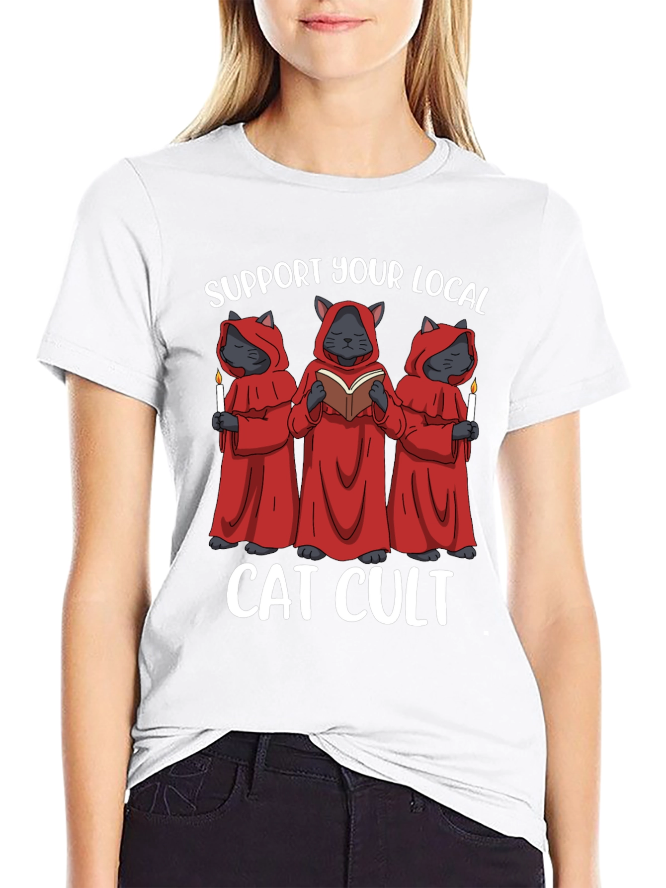 Support Your Local Cat Cult T-Shirt