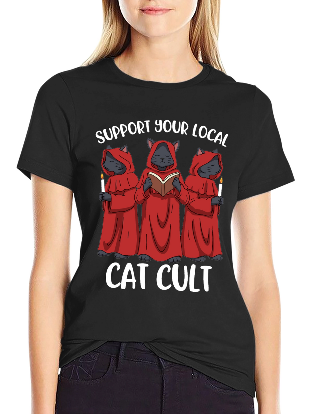 Support Your Local Cat Cult T-Shirt