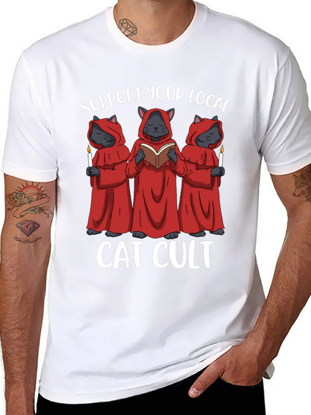 Support Your Local Cat Cult T-Shirt