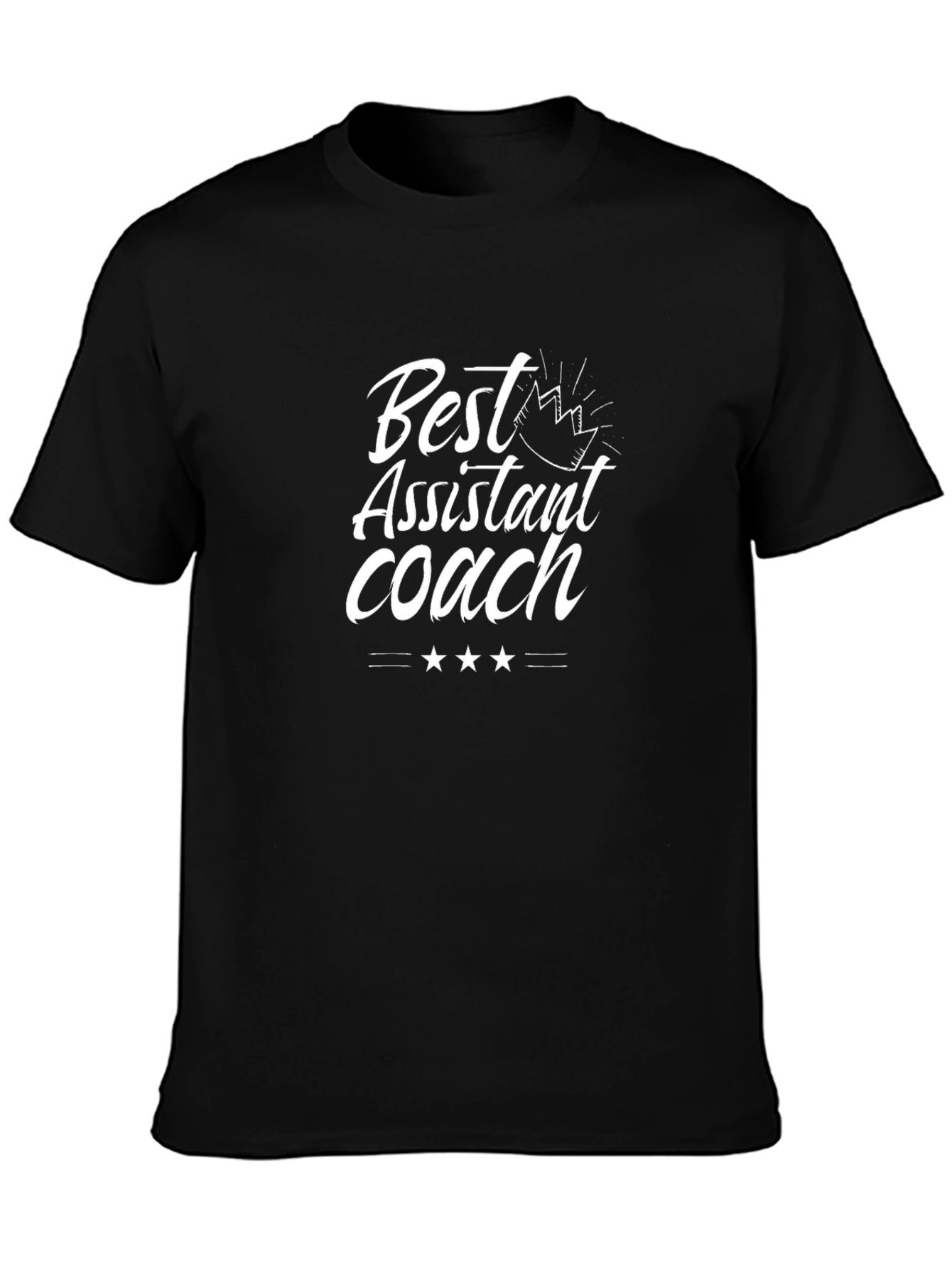 Best Assistant Coach T-Shirt - Black Cotton Tee