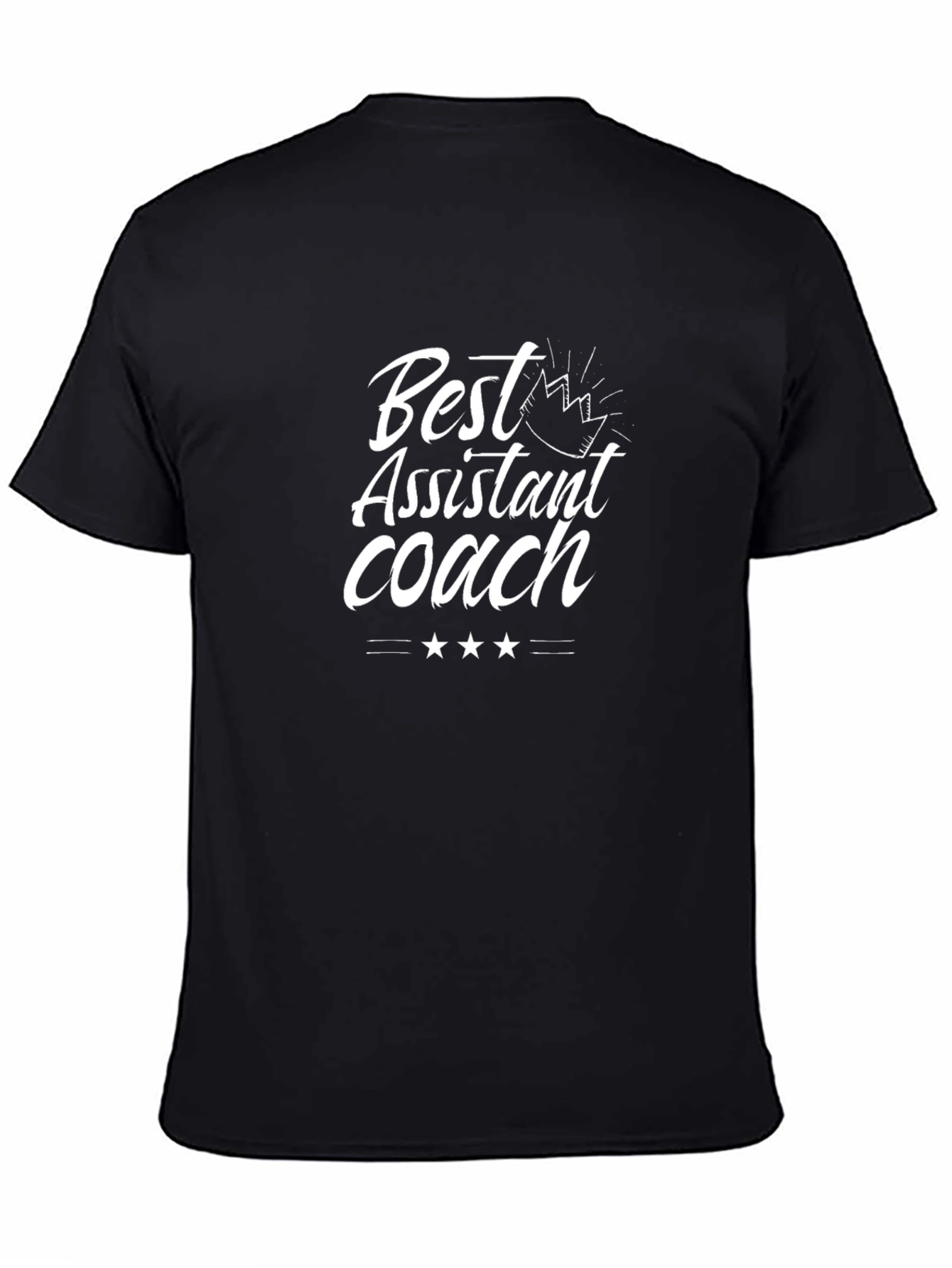 Best Assistant Coach T-Shirt - Black Cotton Tee