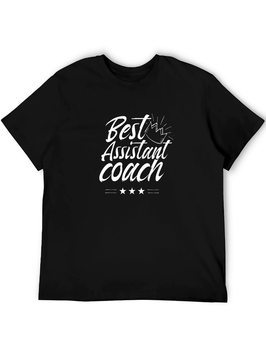 Best Assistant Coach T-Shirt - Black Cotton Tee