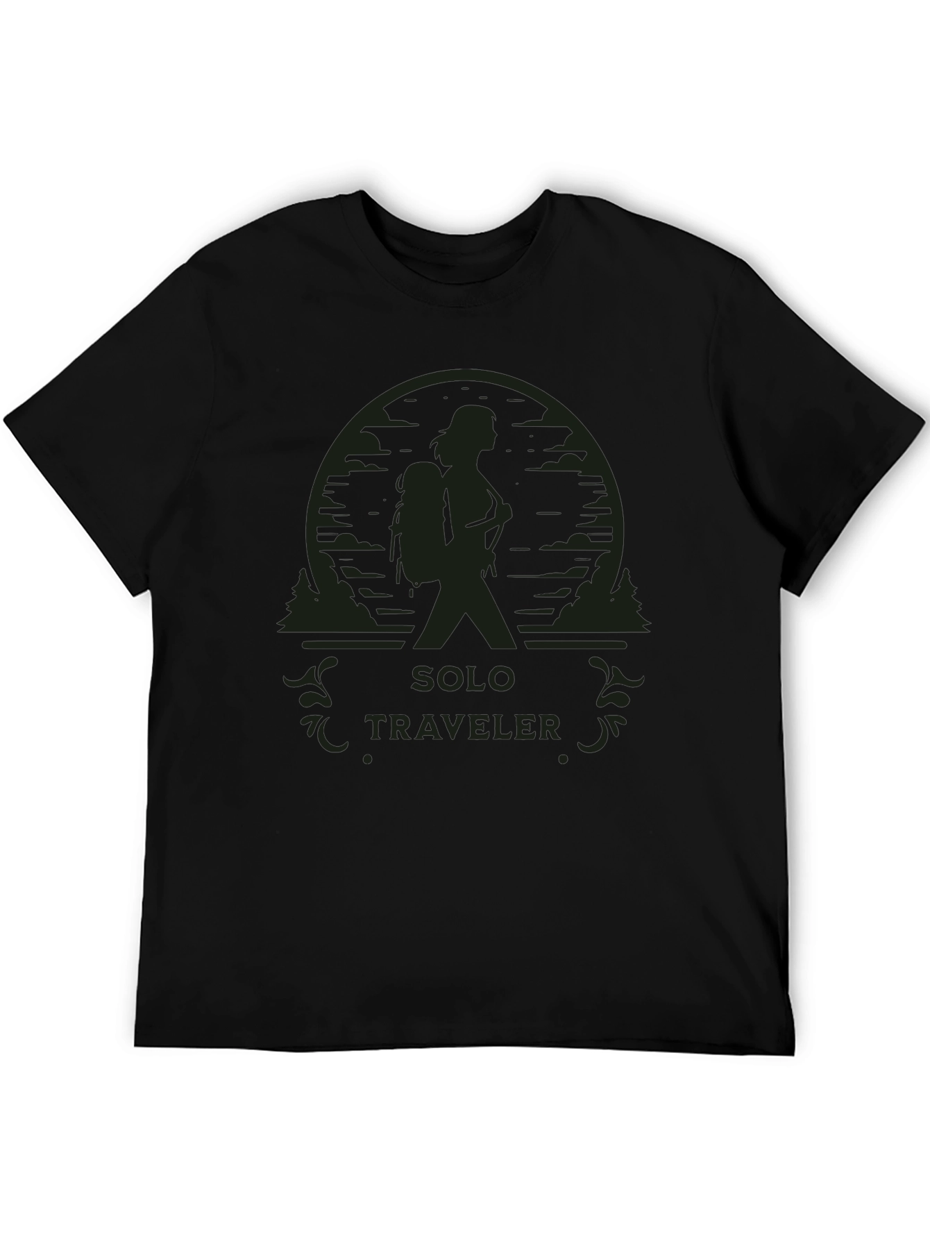 Solo Traveler Graphic Tee - Hiking Adventure
