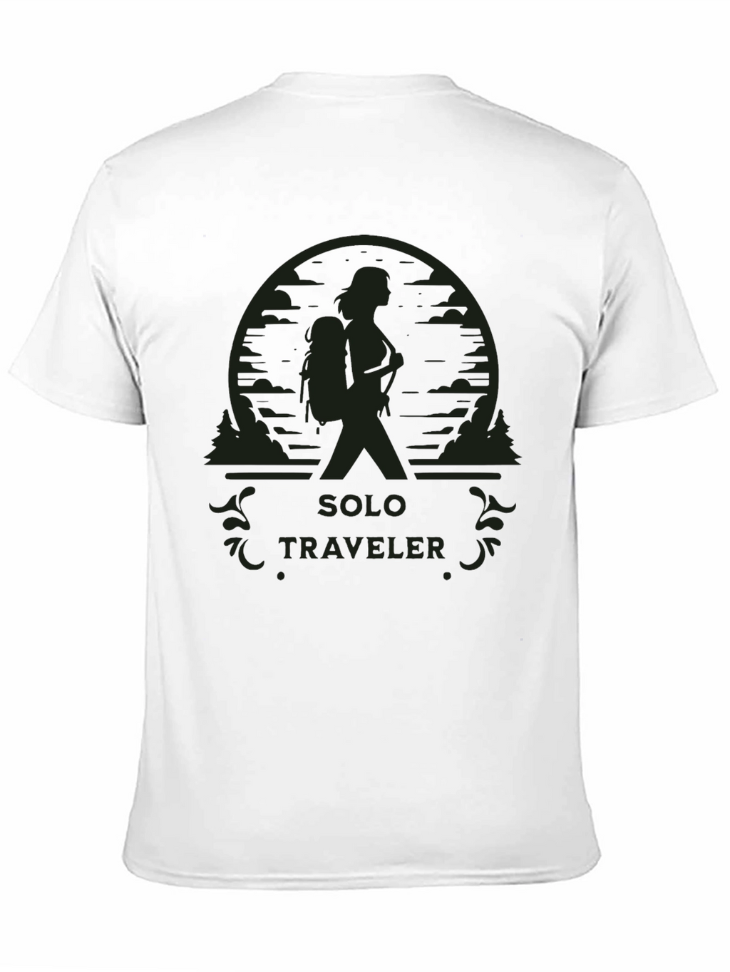 Solo Traveler Graphic Tee - Hiking Adventure