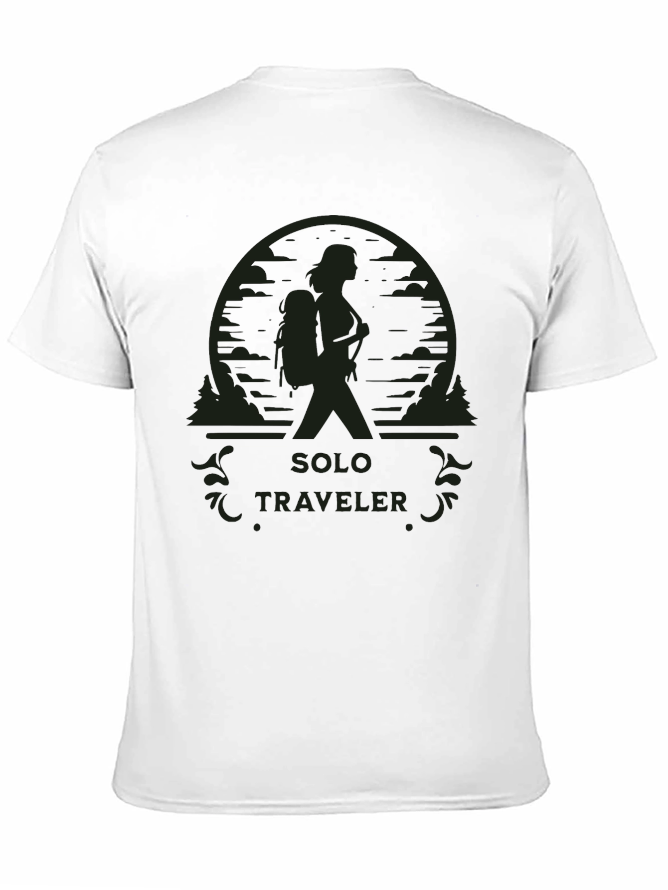 Solo Traveler Graphic Tee - Hiking Adventure