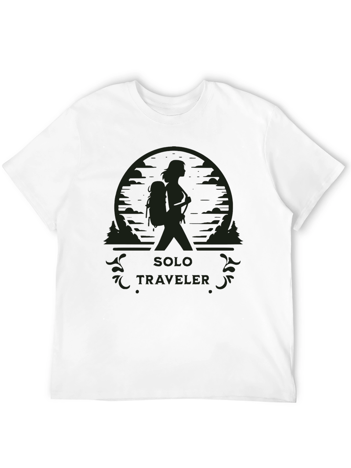 Solo Traveler Graphic Tee - Hiking Adventure