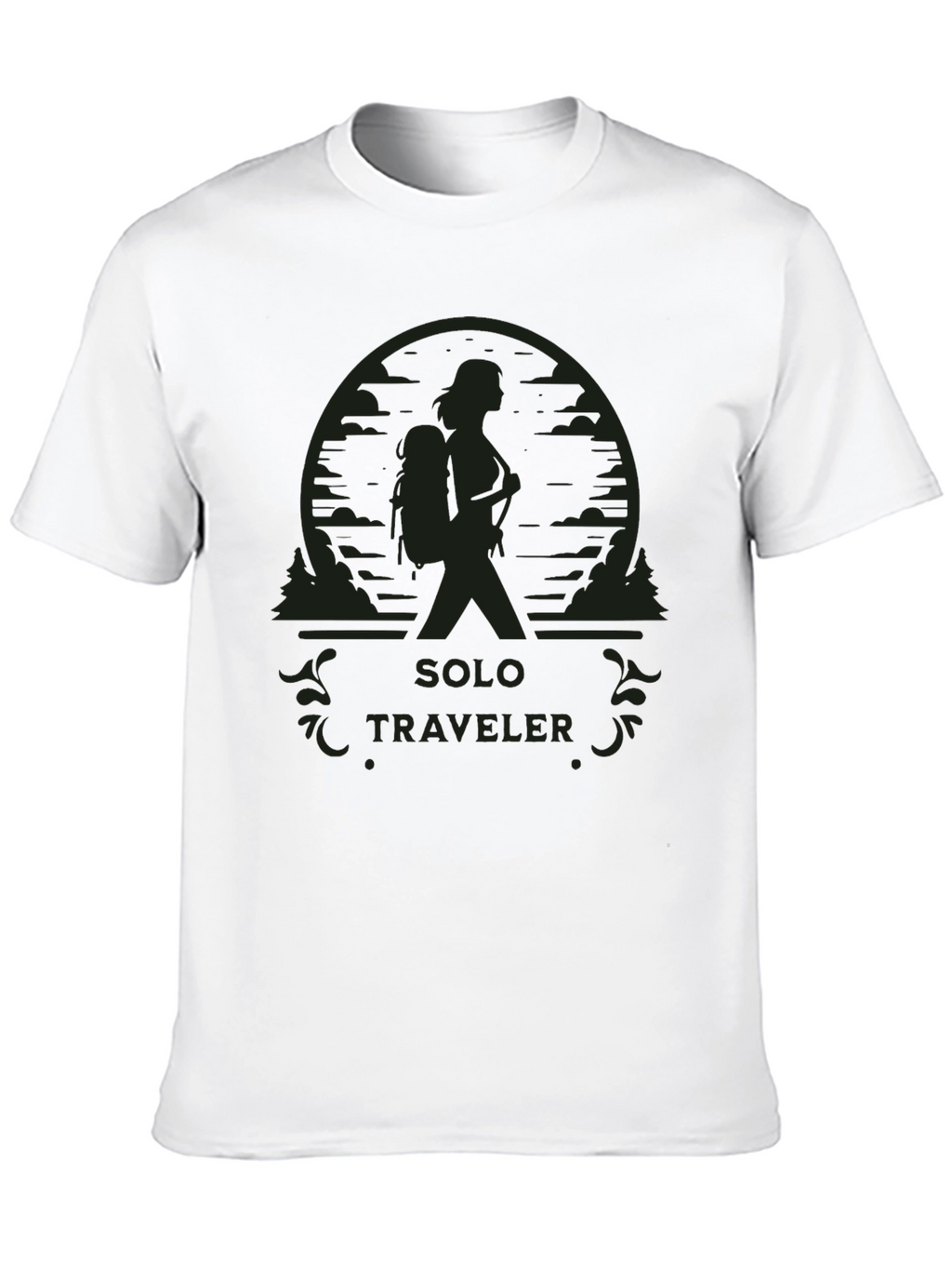 Solo Traveler Graphic Tee - Hiking Adventure