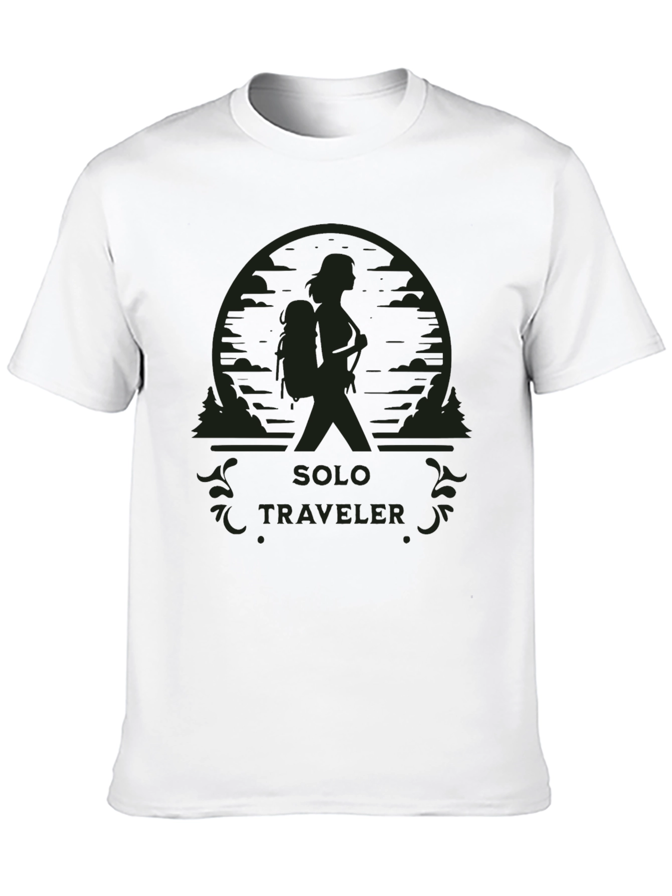 Solo Traveler Graphic Tee - Hiking Adventure