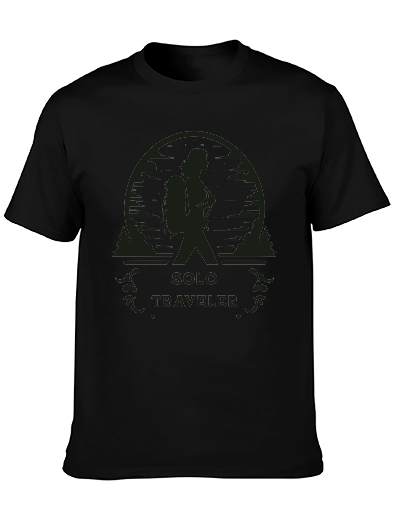 Solo Traveler Graphic Tee - Hiking Adventure