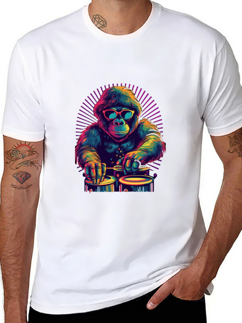 Cool Gorilla DJ Graphic T-Shirt