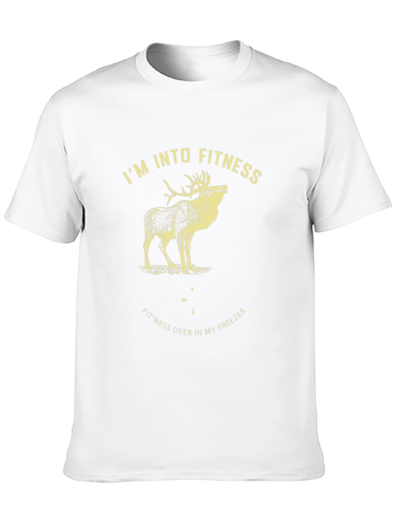 Fitness Deer Graphic Tee - Black
