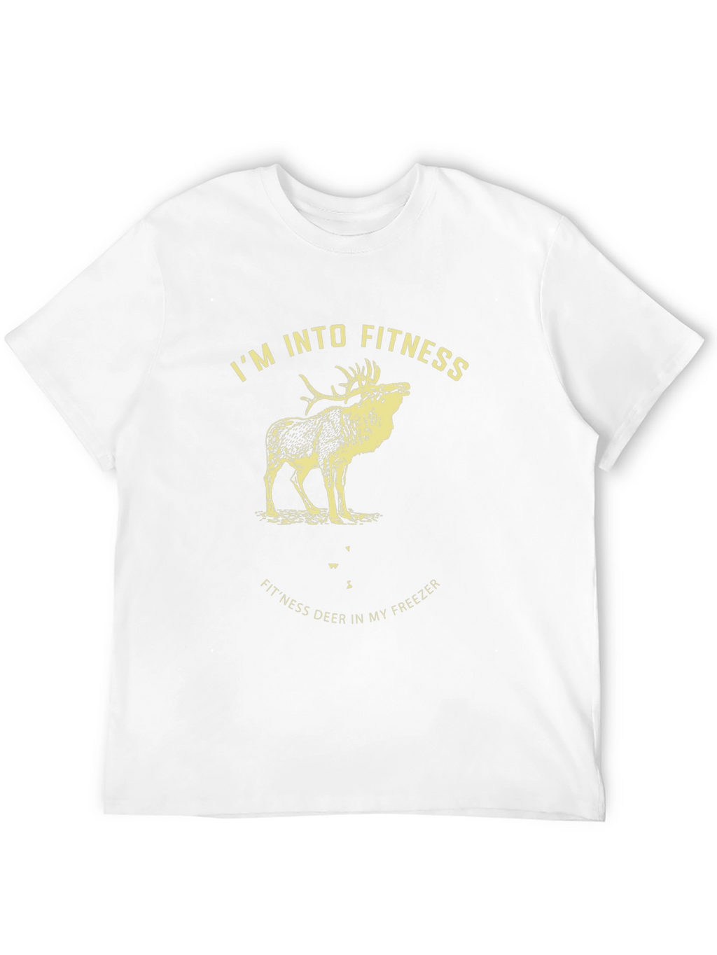 Fitness Deer Graphic Tee - Black
