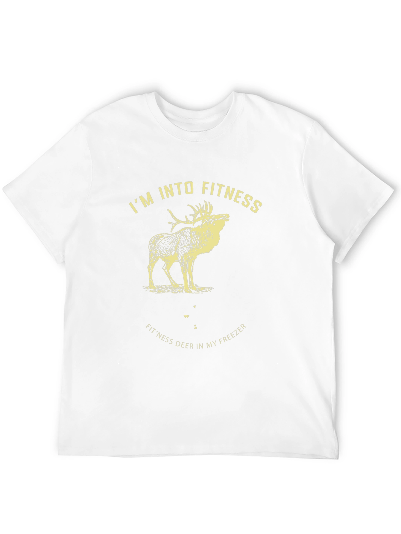 Fitness Deer Graphic Tee - Black