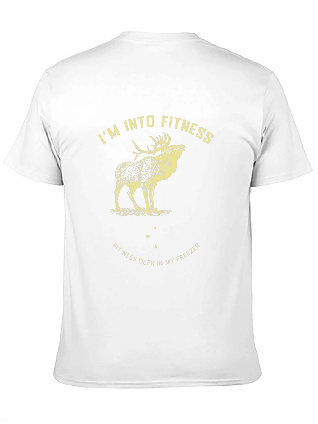 Fitness Deer Graphic Tee - Black