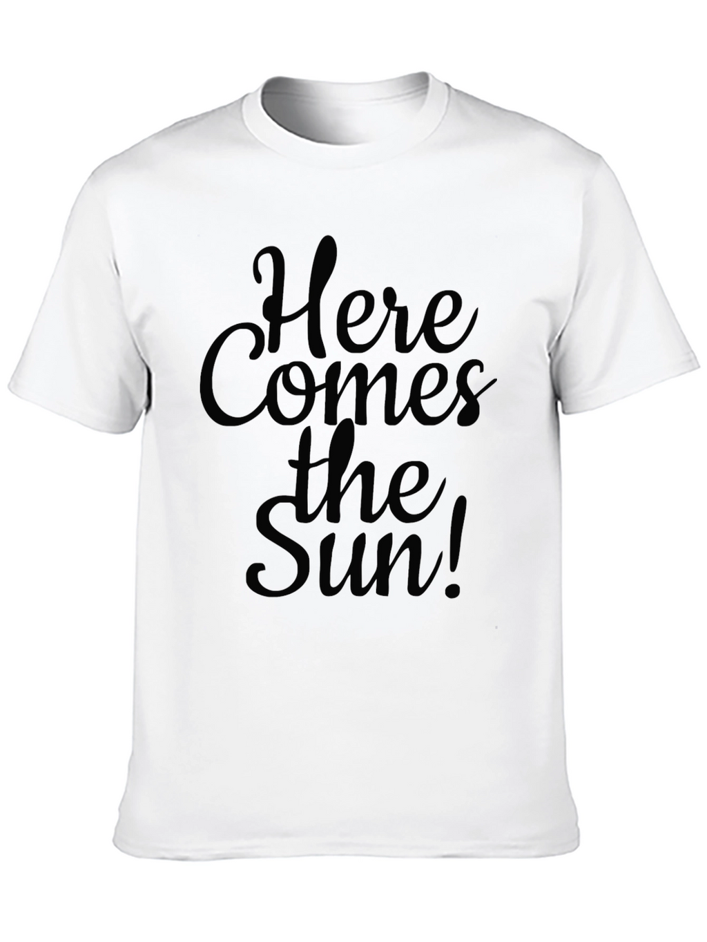 Here Comes The Sun Black Graphic T-Shirt