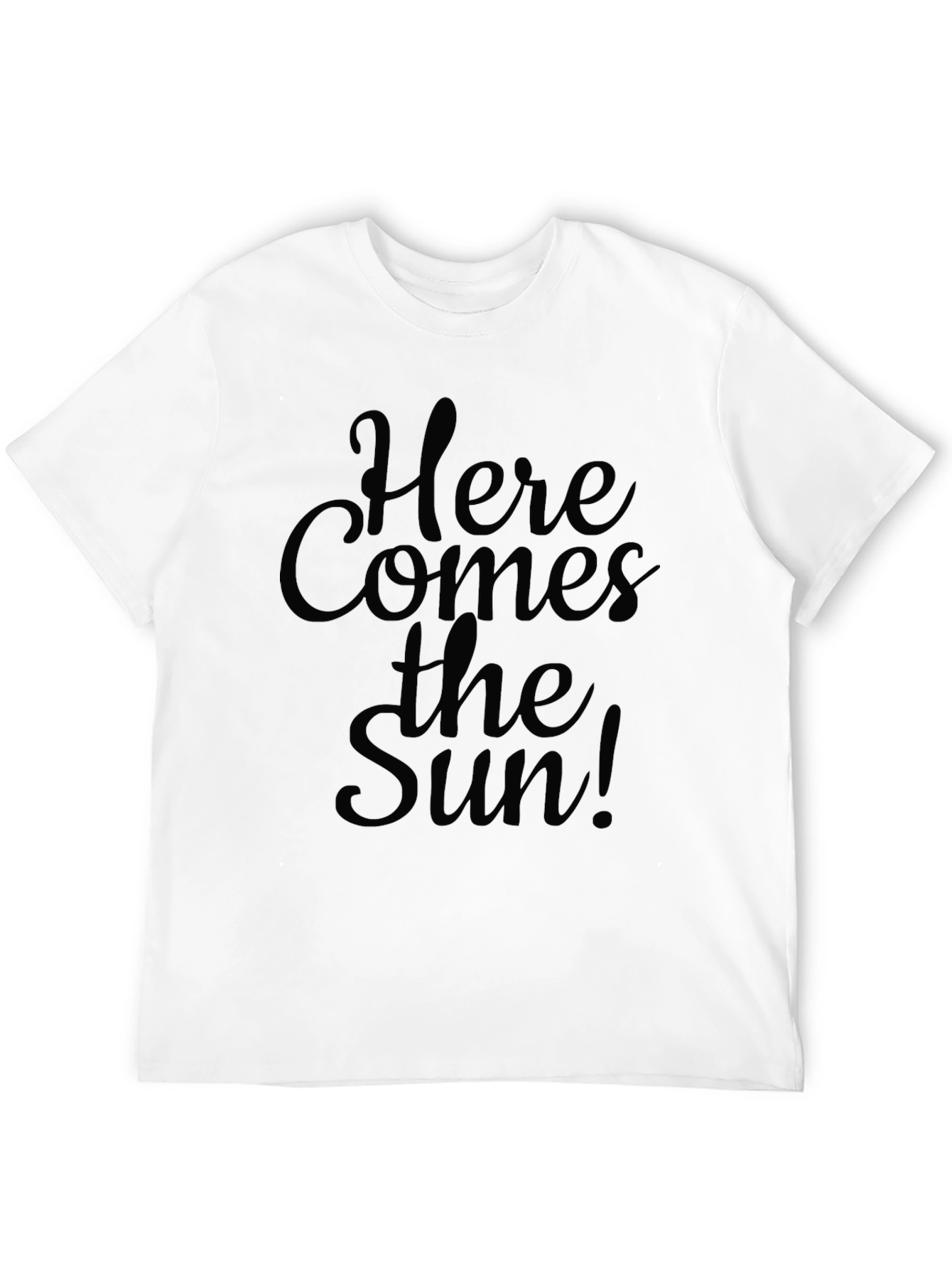 Here Comes The Sun Black Graphic T-Shirt