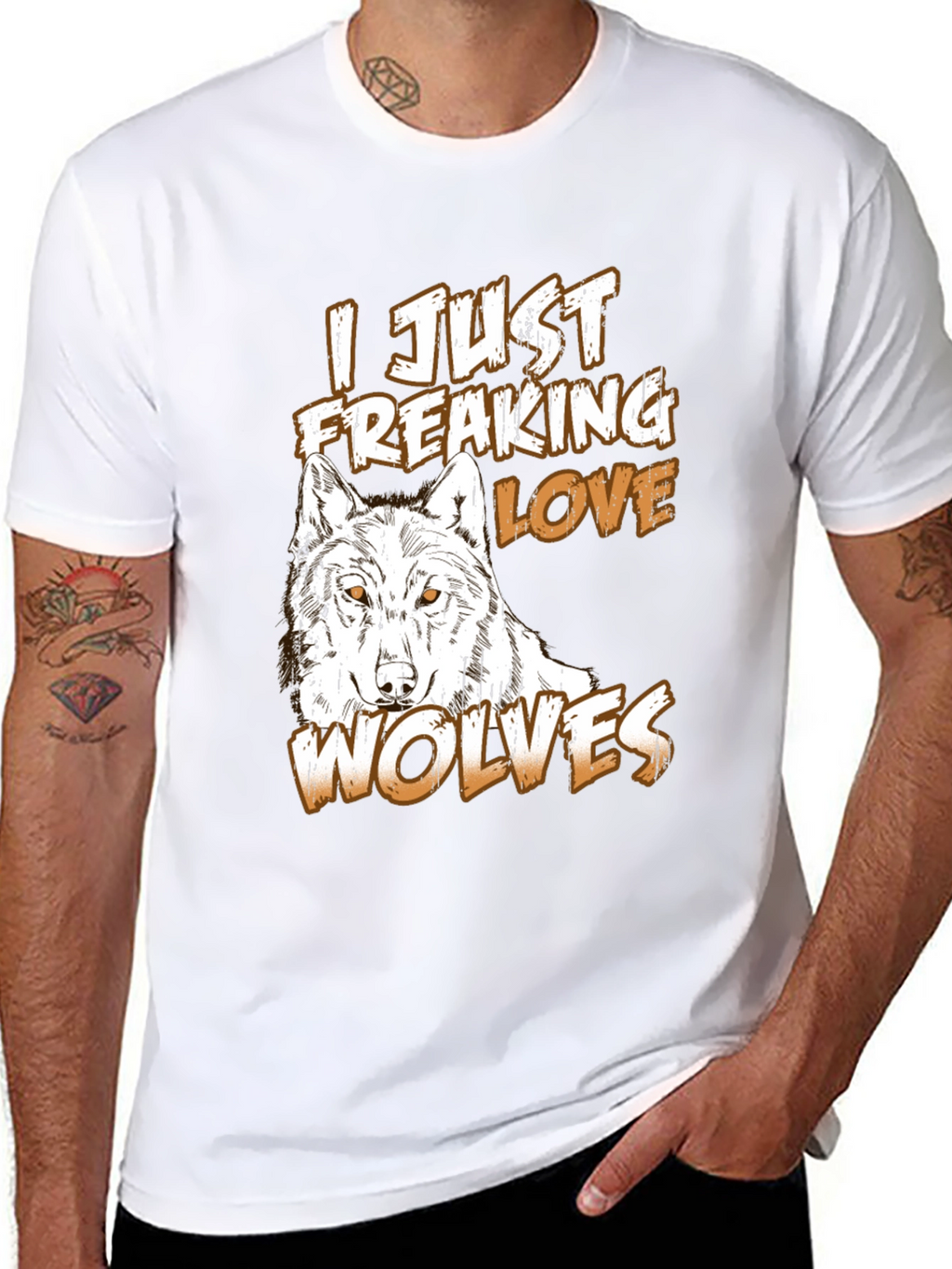 Wolf Lover T-Shirt - Black Graphic Tee