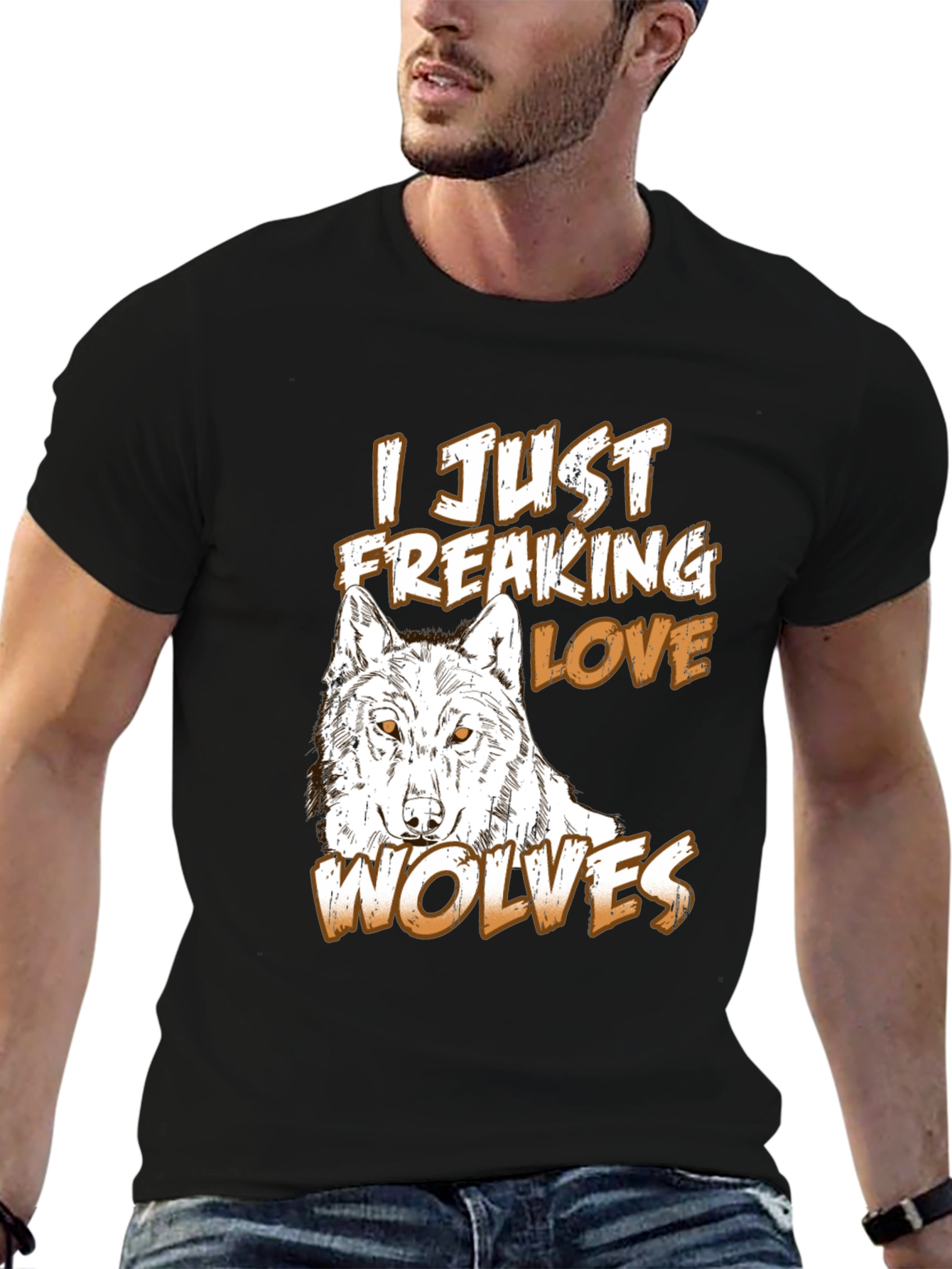 Wolf Lover T-Shirt - Black Graphic Tee