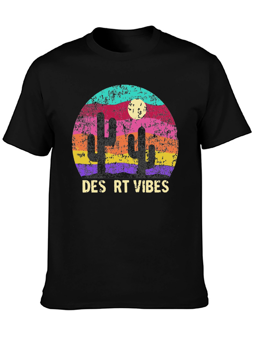 Desert Vibes Graphic T-Shirt - Retro Cactus Tee
