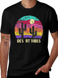 Desert Vibes Graphic T-Shirt - Retro Cactus Tee