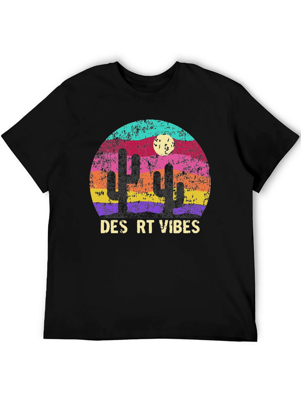 Desert Vibes Graphic T-Shirt - Retro Cactus Tee