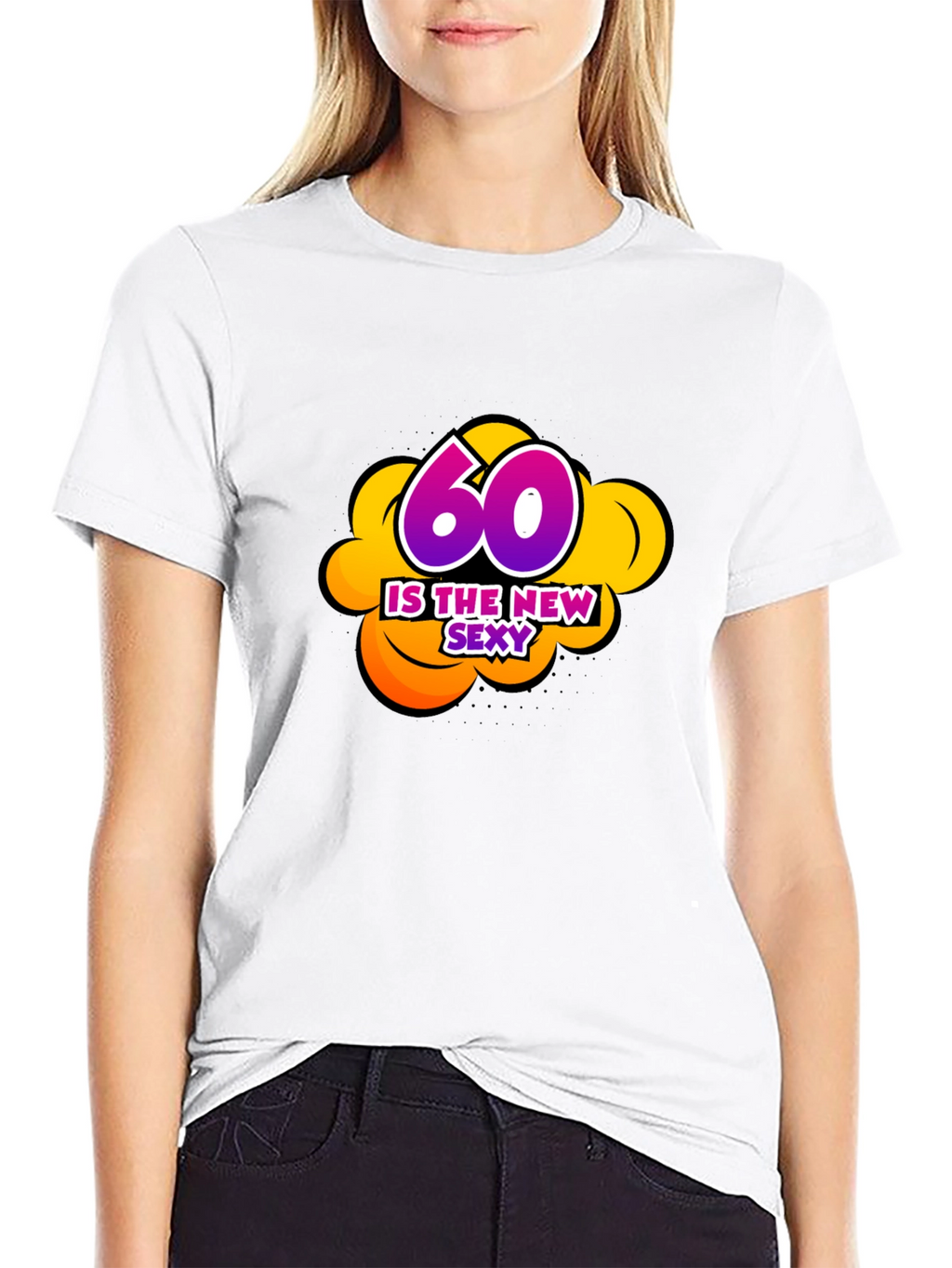 60 Is The New Sexy Graphic Black T-Shirt