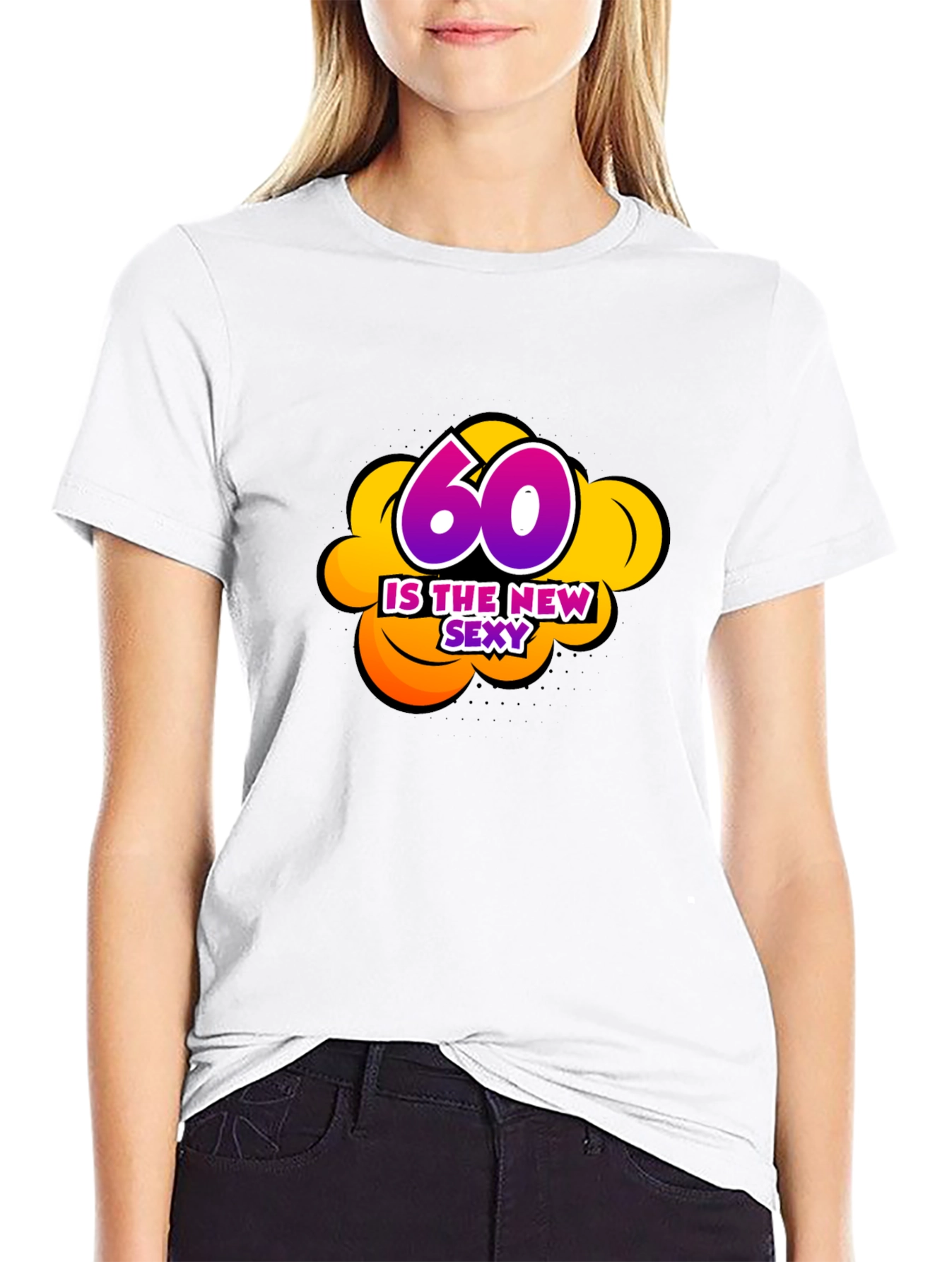 60 Is The New Sexy Graphic Black T-Shirt