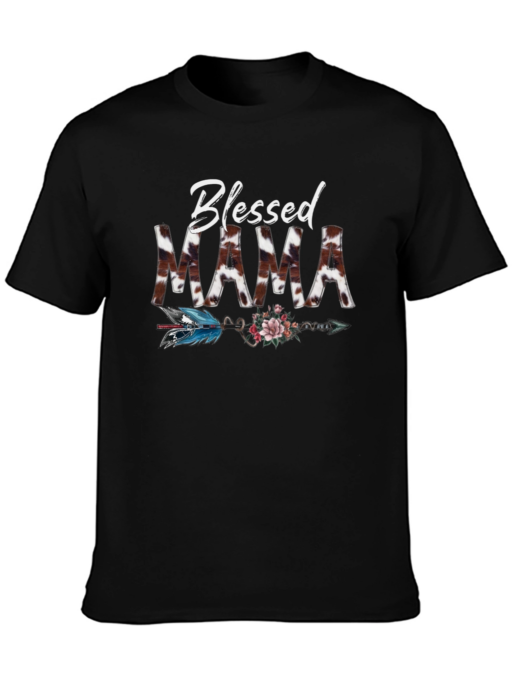 Blessed Mama Graphic Tee - Black T-Shirt
