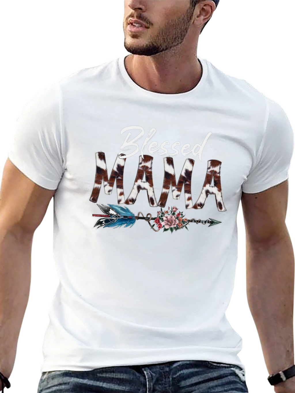 Blessed Mama Graphic Tee - Black T-Shirt