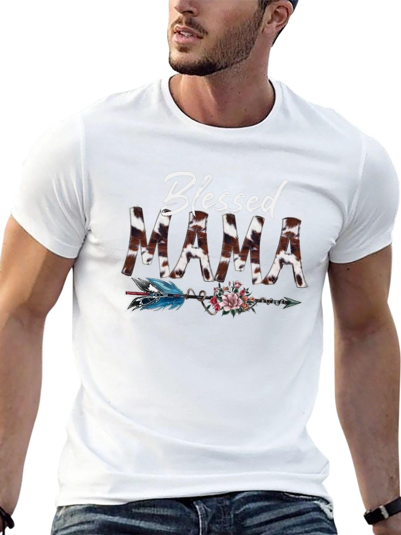 Blessed Mama Graphic Tee - Black T-Shirt