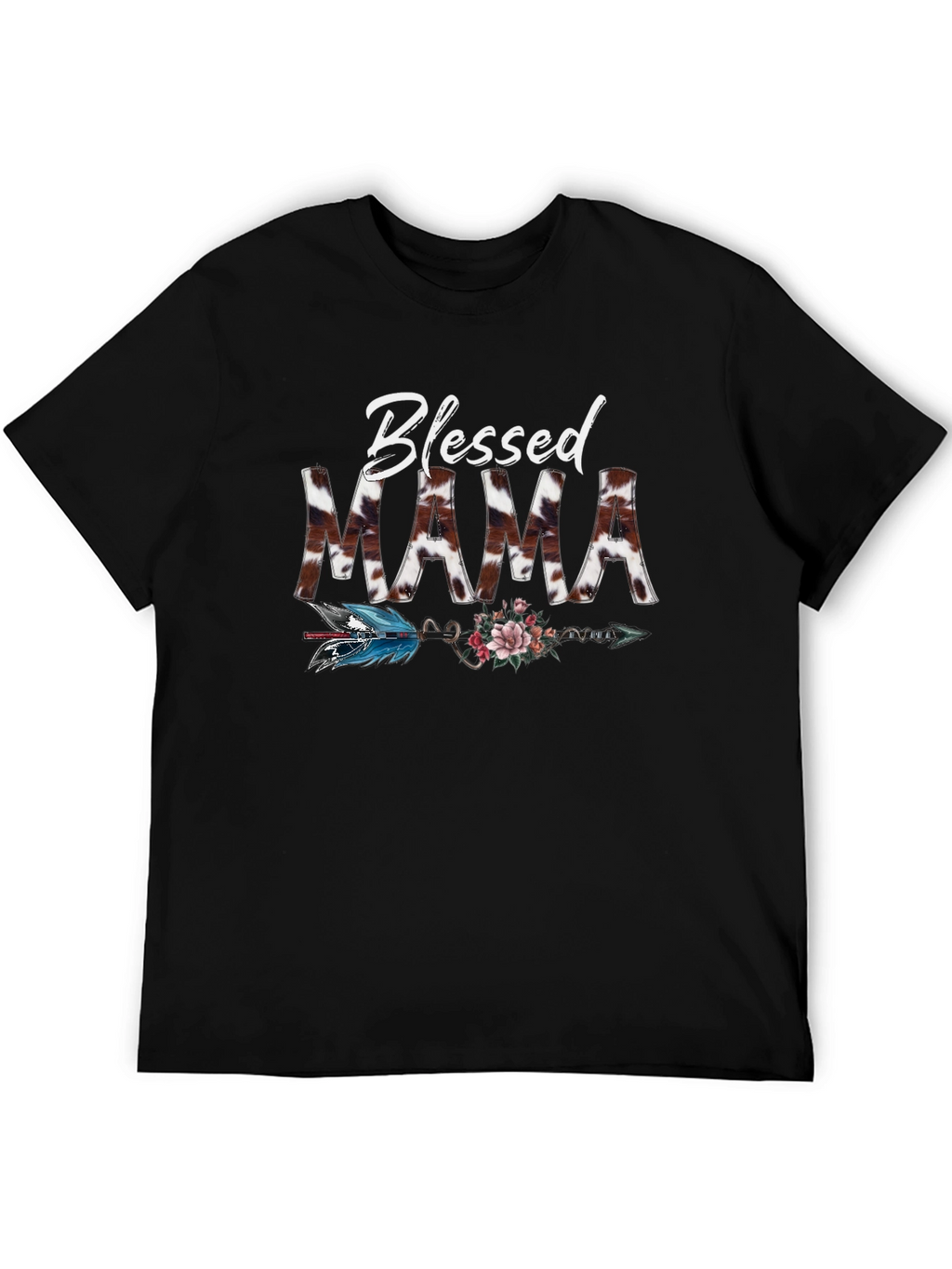 Blessed Mama Graphic Tee - Black T-Shirt