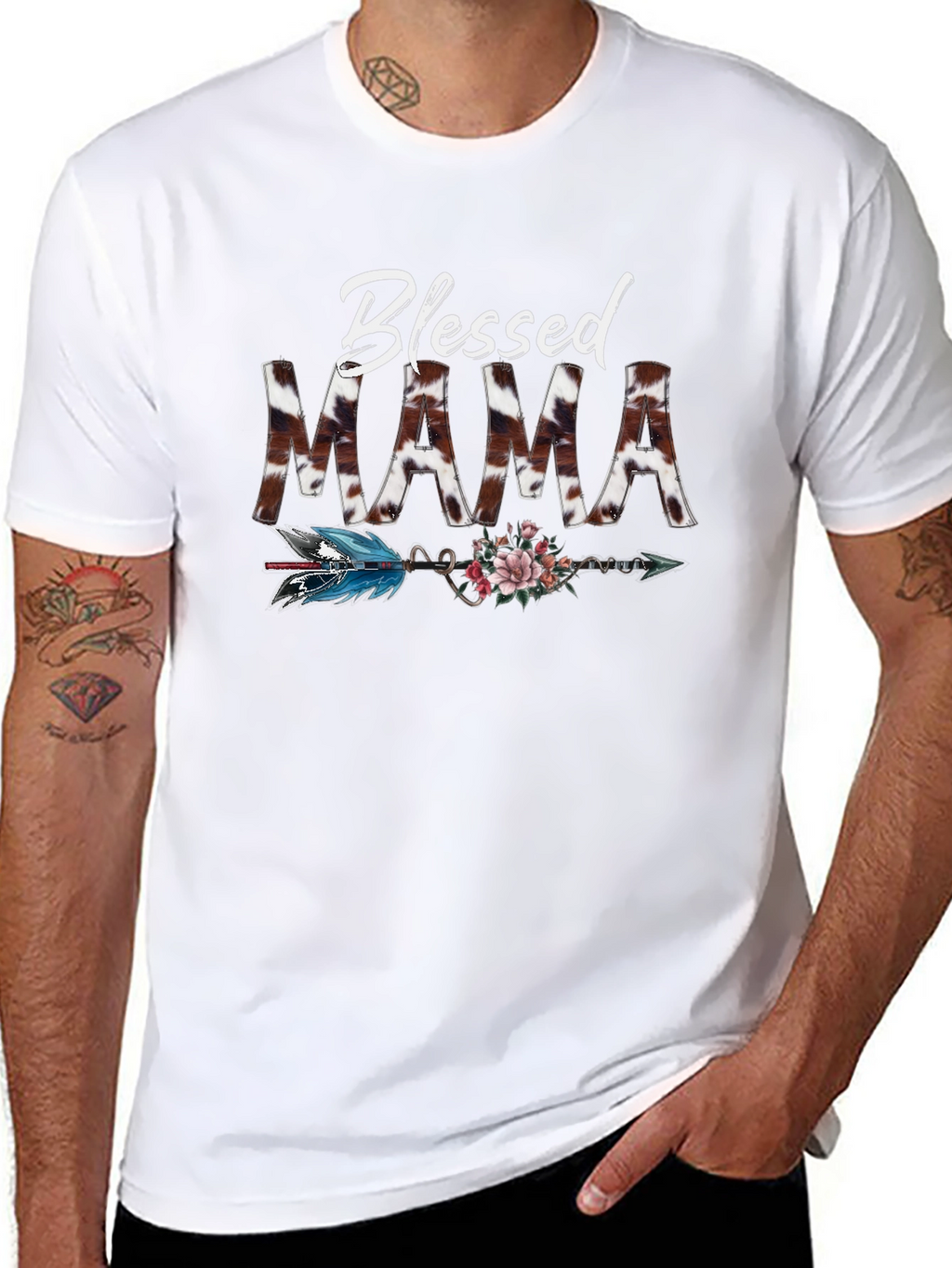 Blessed Mama Graphic Tee - Black T-Shirt