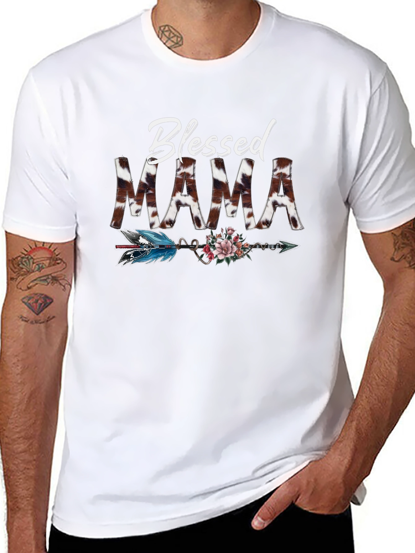 Blessed Mama Graphic Tee - Black T-Shirt