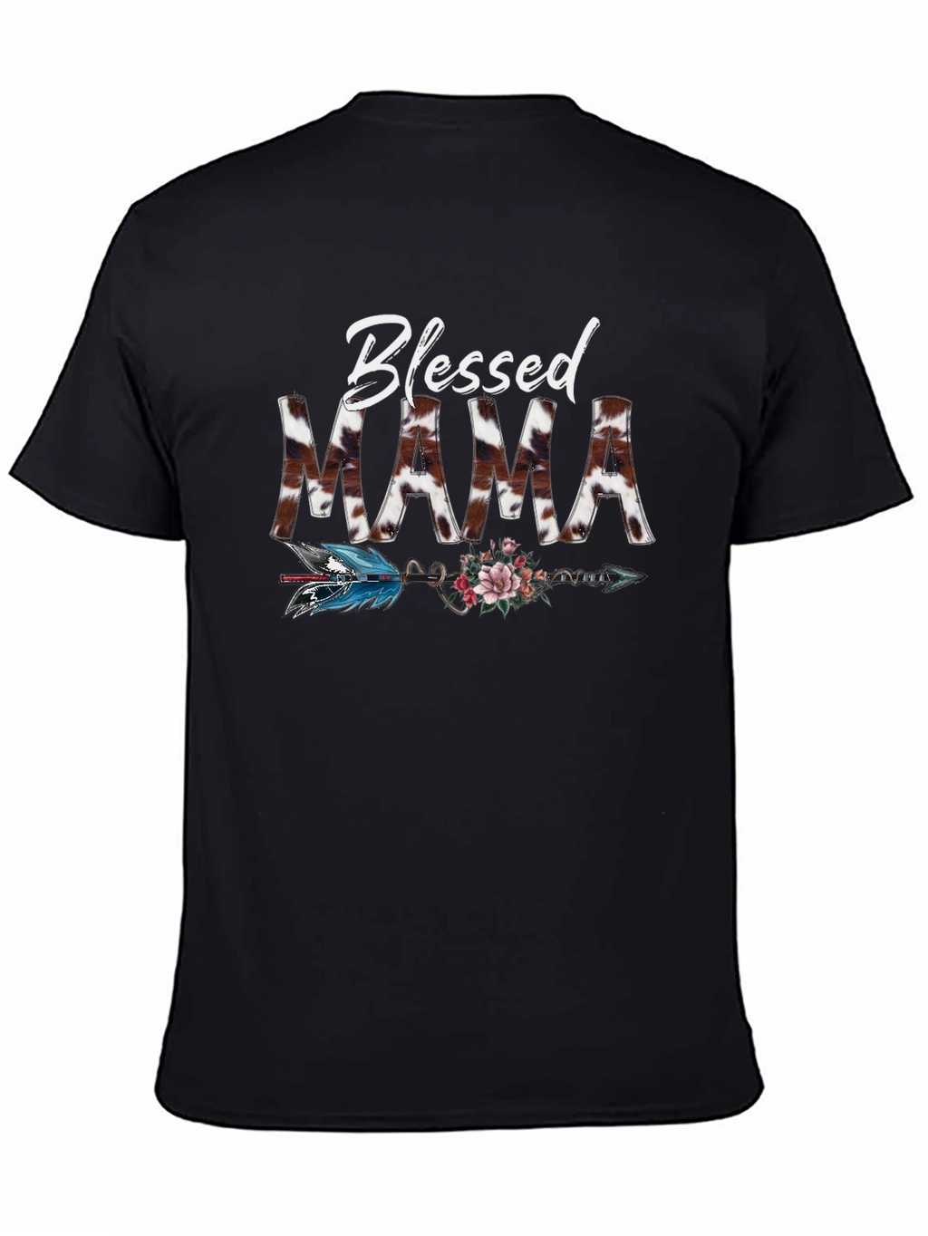 Blessed Mama Graphic Tee - Black T-Shirt