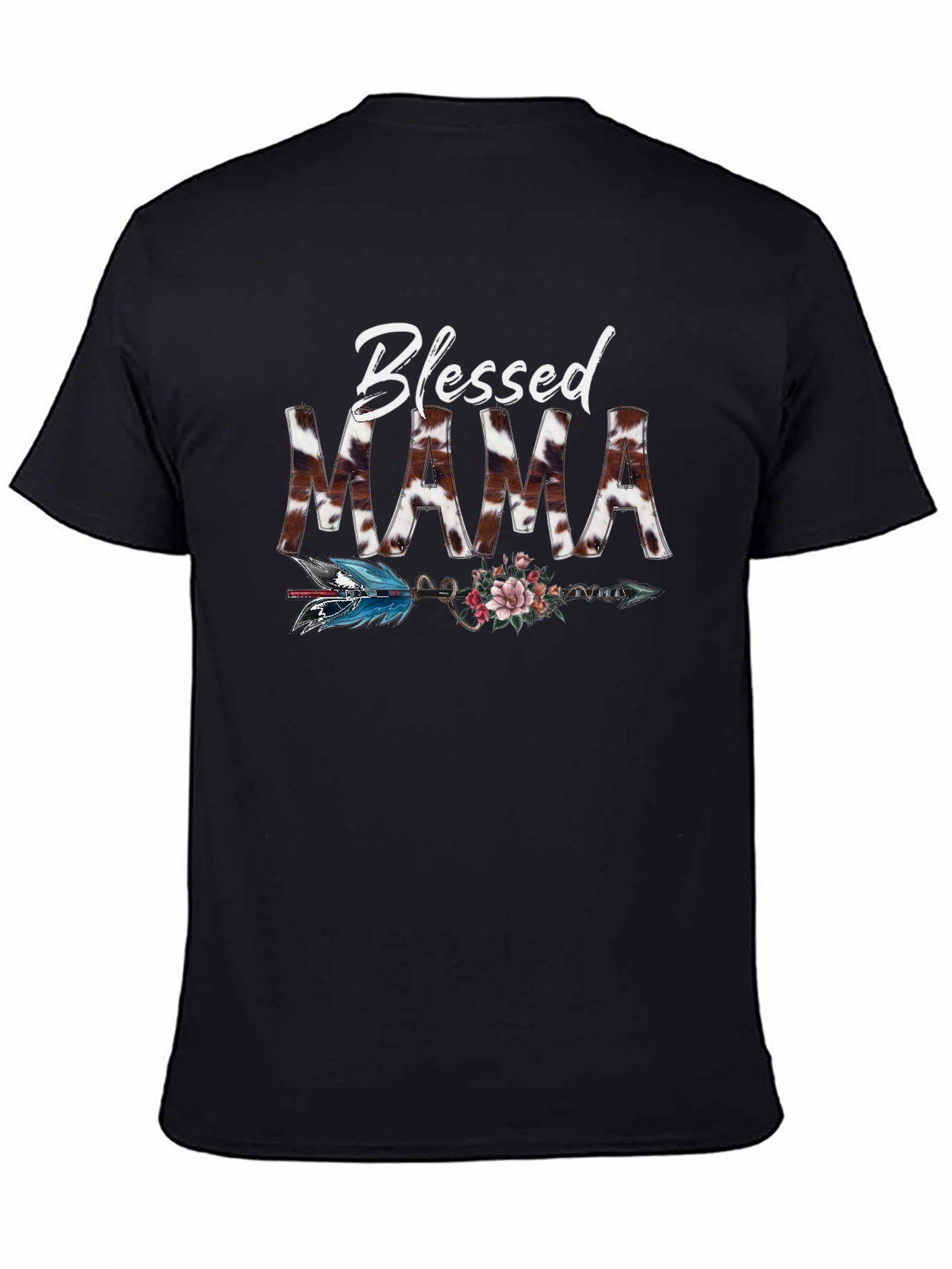 Blessed Mama Graphic Tee - Black T-Shirt