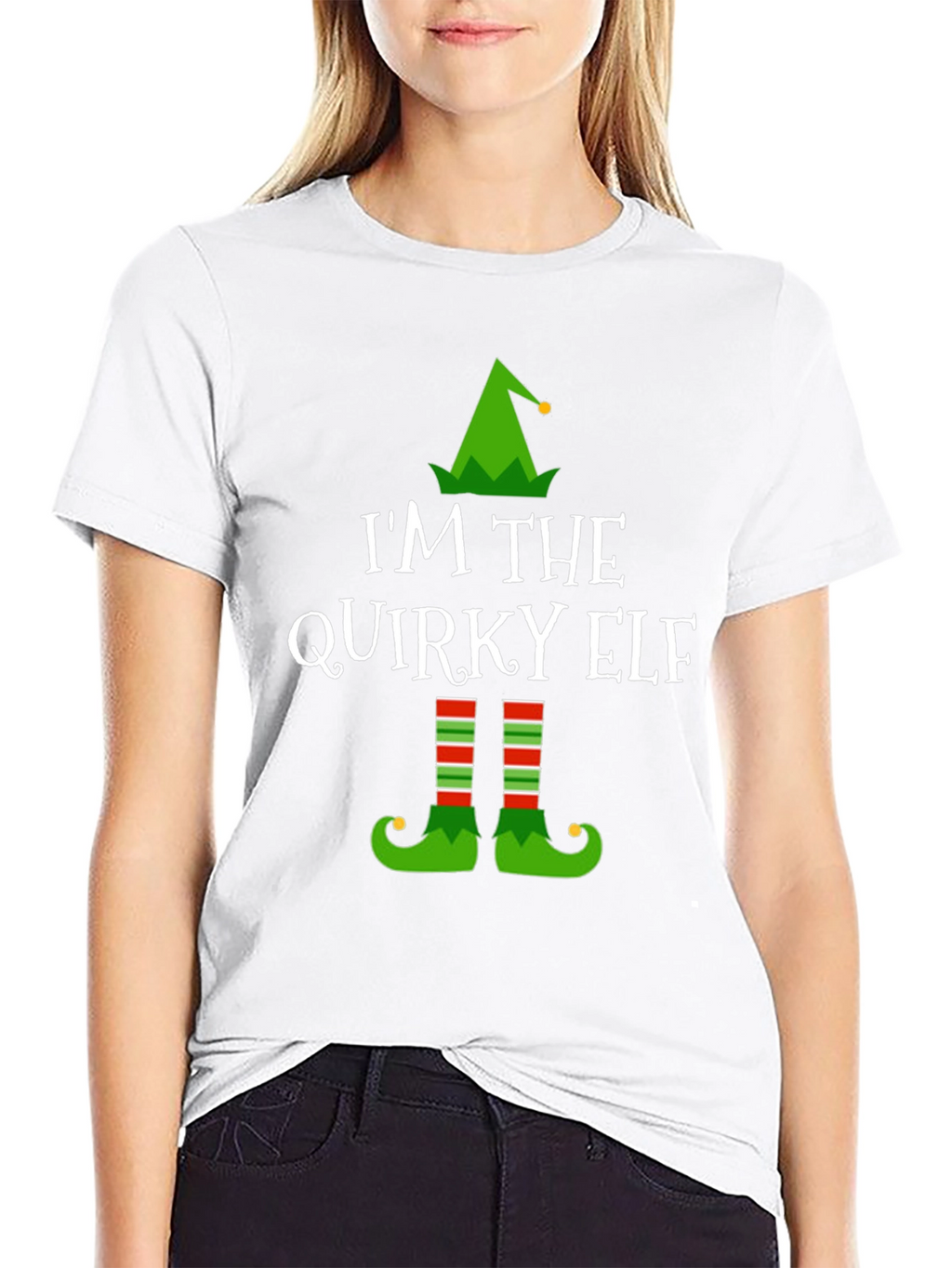 Quirky Elf Christmas T-Shirt - Holiday Apparel