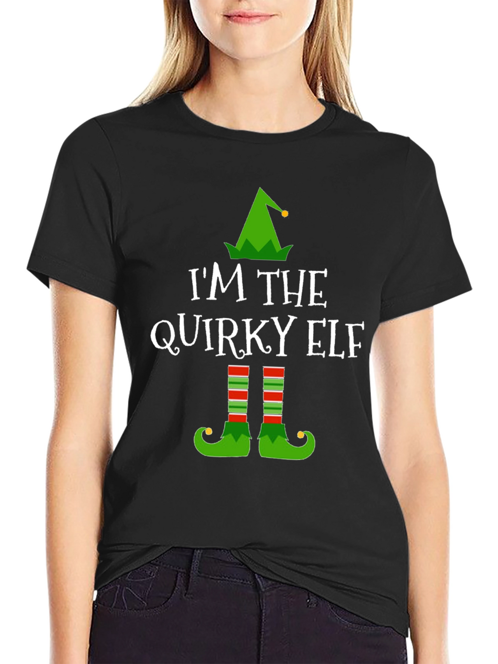 Quirky Elf Christmas T-Shirt - Holiday Apparel